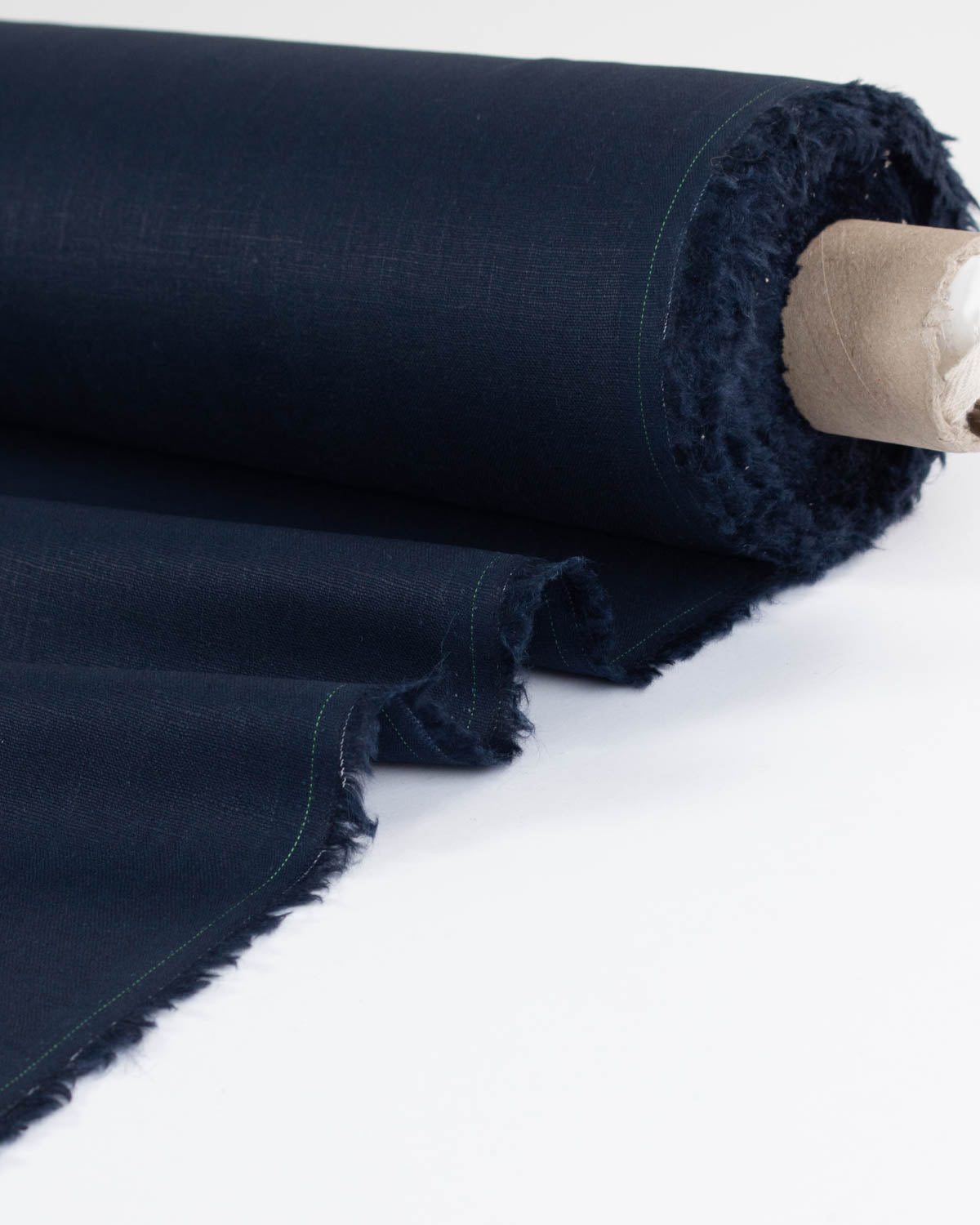 Washed Linen Fabric - Navy