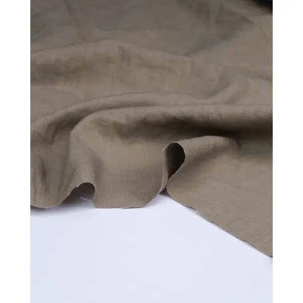 Washed Linen Fabric - Porcini