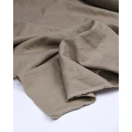 Washed Linen Fabric - Porcini