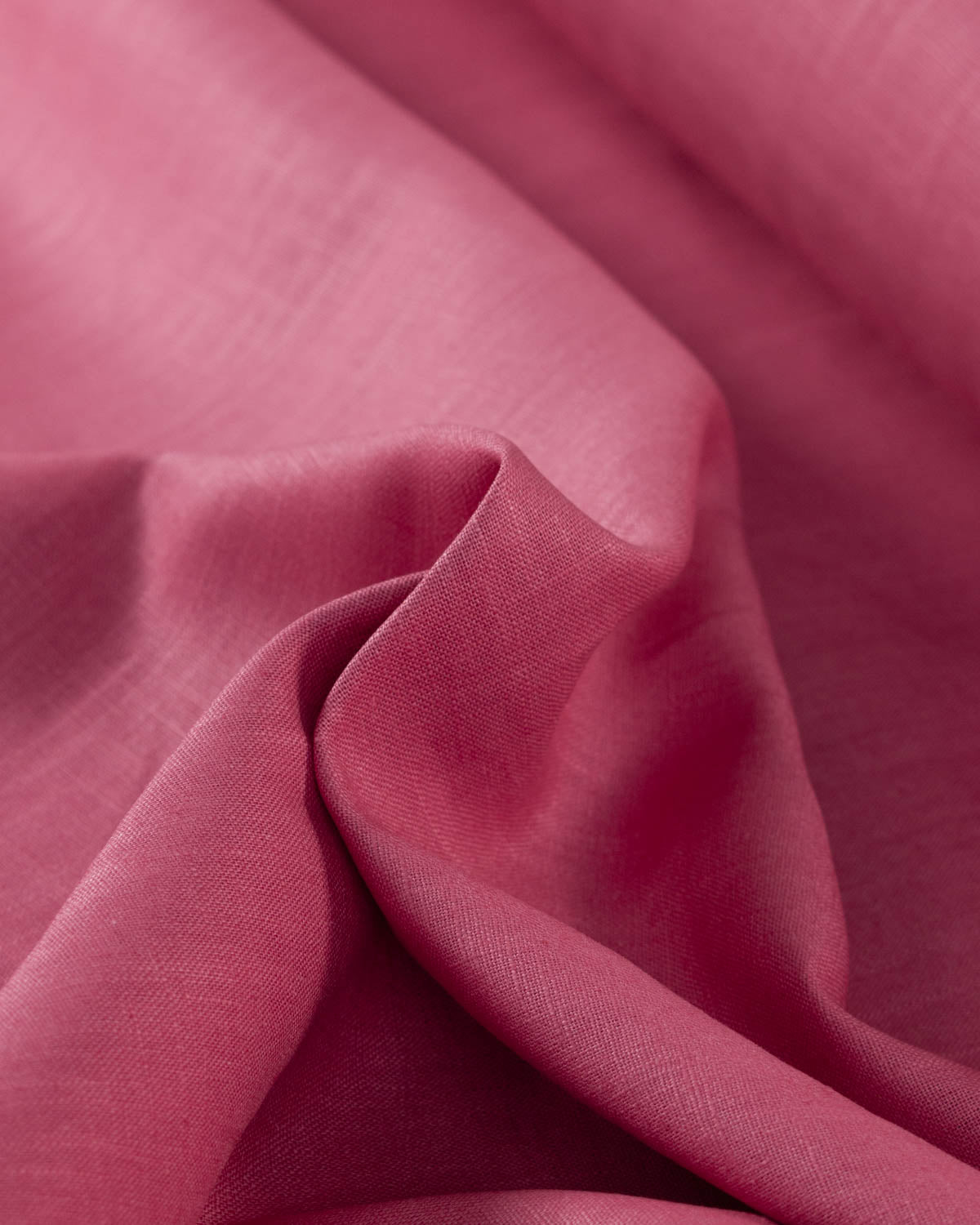 Washed Linen Fabric - Raspberry