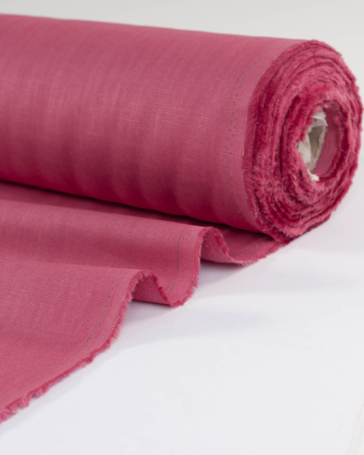 Washed Linen Fabric - Raspberry