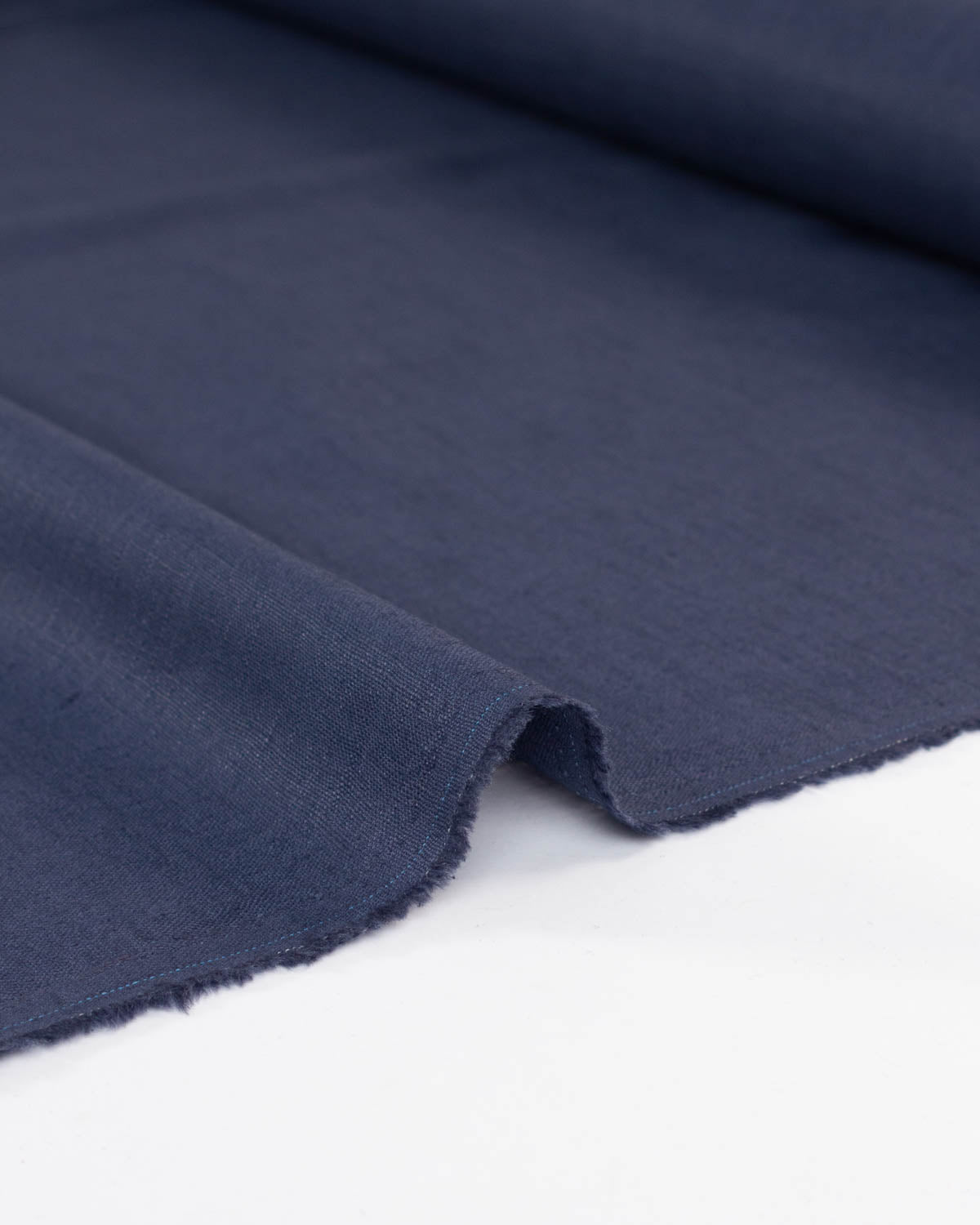 Washed Linen Fabric - Vintage Indigo