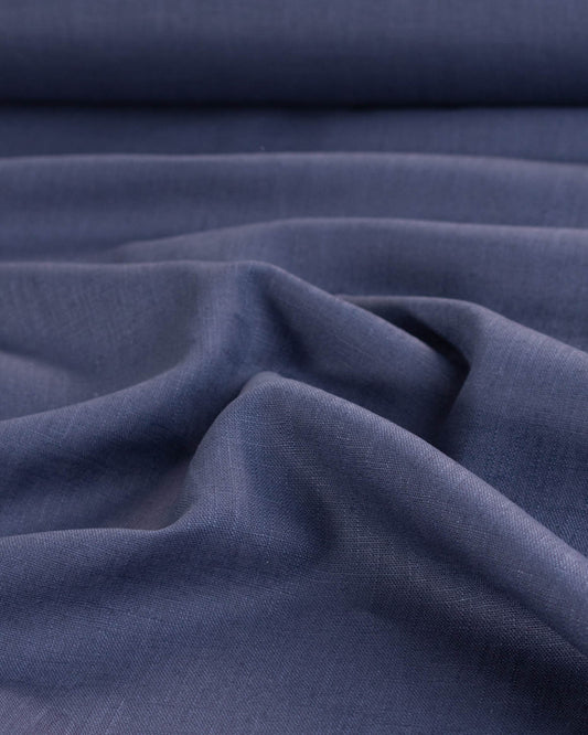 Washed Linen Fabric - Vintage Indigo