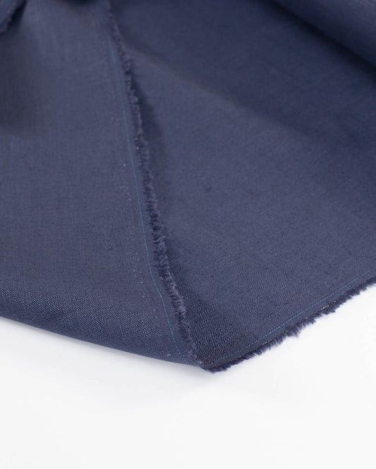Washed Linen Fabric - Vintage Indigo