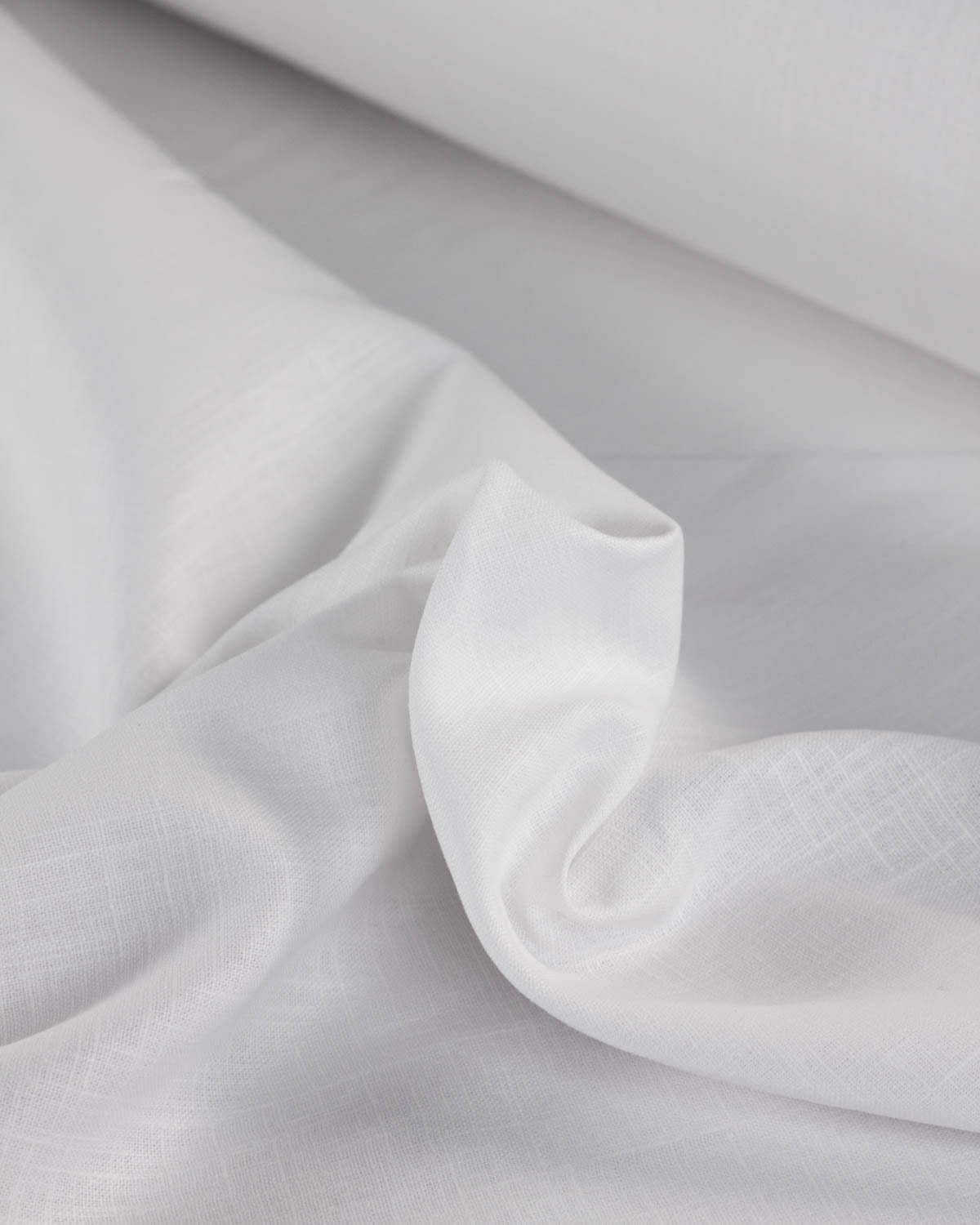 Washed Linen Fabric - White