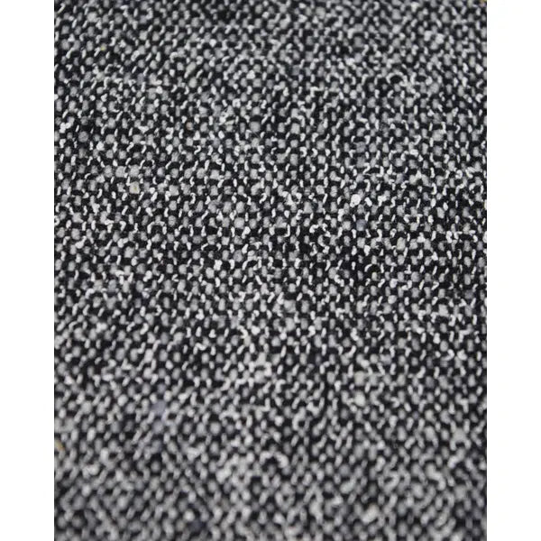 Wool Blend Suiting Fabric - Black & White Weave