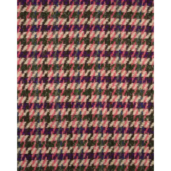 Wool Blend Tweed Fabric - Pink & Purple Check