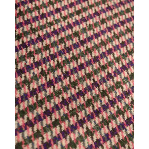 Wool Blend Tweed Fabric - Pink & Purple Check