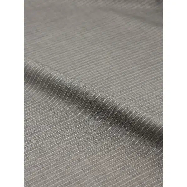 Wool Cashmere Suiting Fabric - Mist Pinstripe