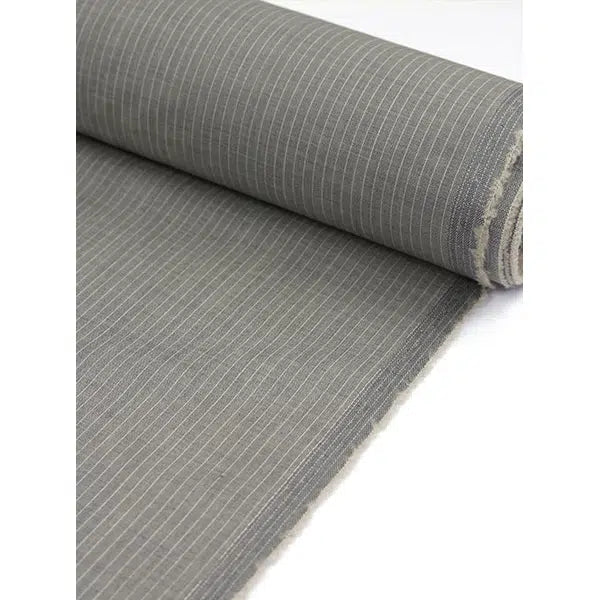 Wool Cashmere Suiting Fabric - Mist Pinstripe