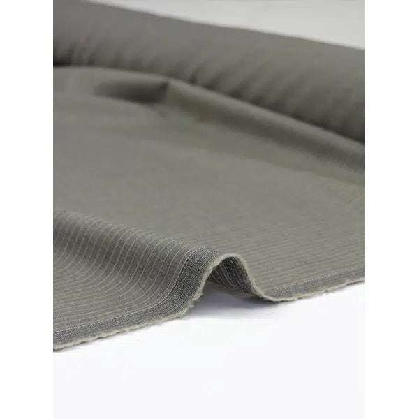 Wool Cashmere Suiting Fabric - Mist Pinstripe