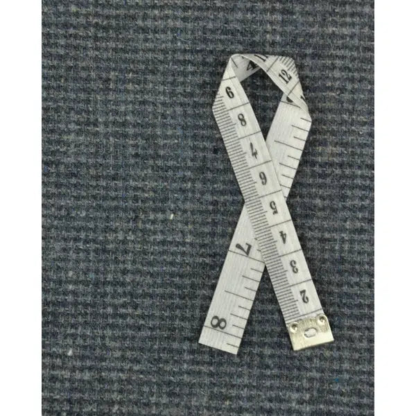 Wool Check Fabric - Blue & Grey