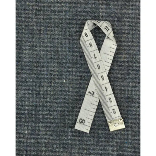 Wool Check Fabric - Blue & Grey
