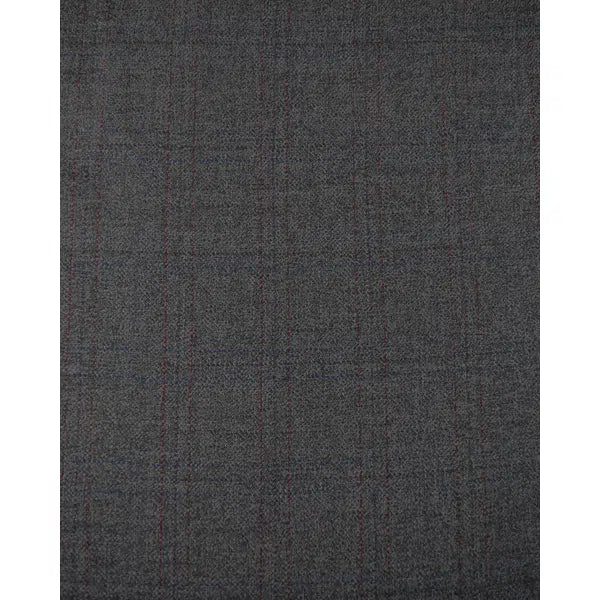 Wool Coating Fabric - Grey & Blue Check