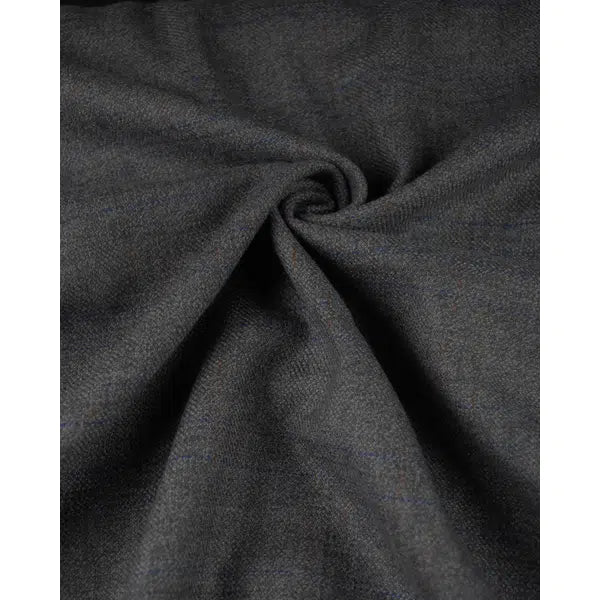 Wool Coating Fabric - Grey & Blue Check