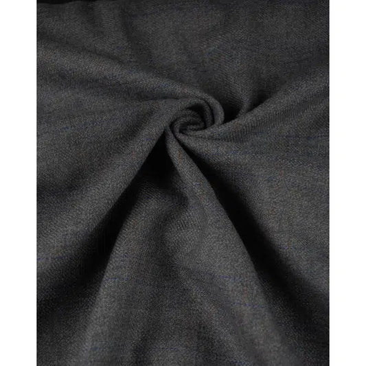 Wool Coating Fabric - Grey & Blue Check