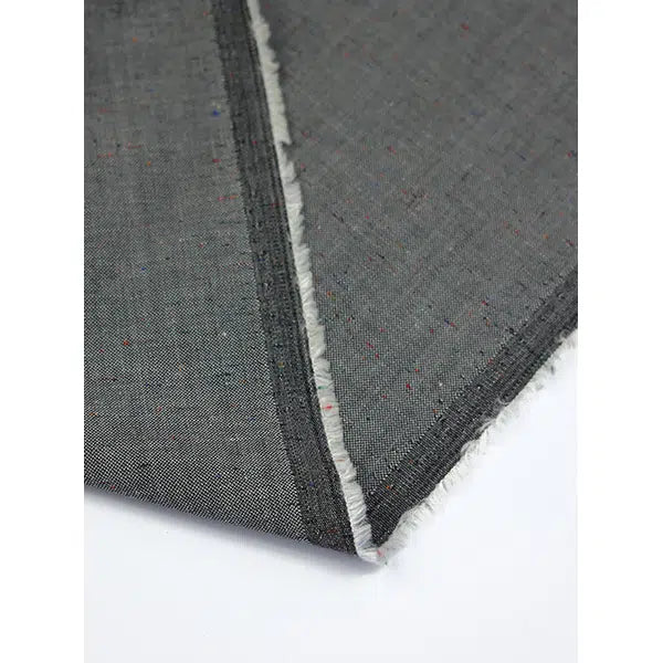 Wool Cotton Suiting Fabric - Cinderfall Fleck