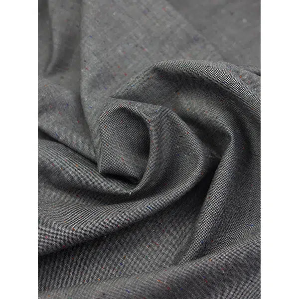 Wool Cotton Suiting Fabric - Cinderfall Fleck