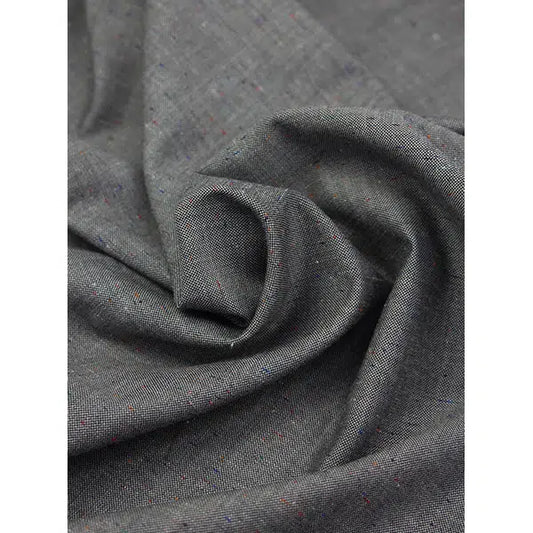 Wool Cotton Suiting Fabric - Cinderfall Fleck