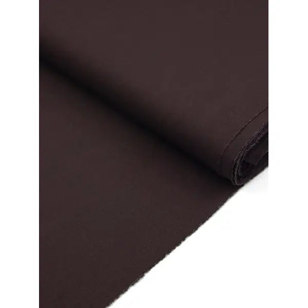 Wool Cotton Twill Fabric - Dark Chocolate