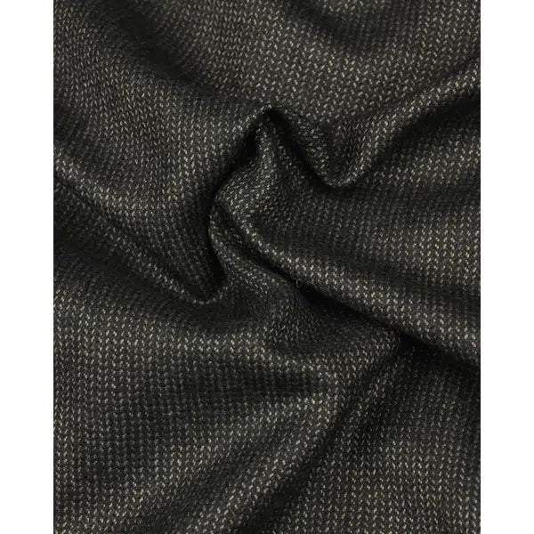 Wool Herringbone Suiting Fabric - Chocolate Brown
