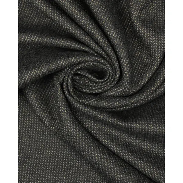 Wool Herringbone Suiting Fabric - Chocolate Brown