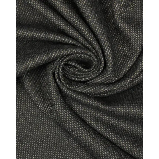 Wool Herringbone Suiting Fabric - Chocolate Brown