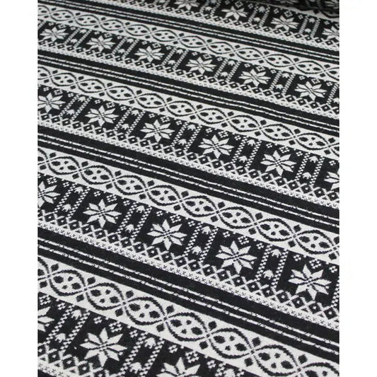 Wool Jacquard Fabric - Mono Fair Isle