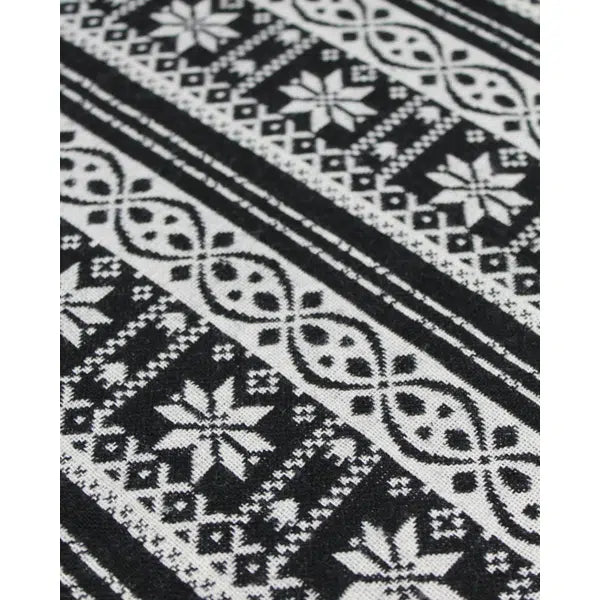 Wool Jacquard Fabric - Mono Fair Isle