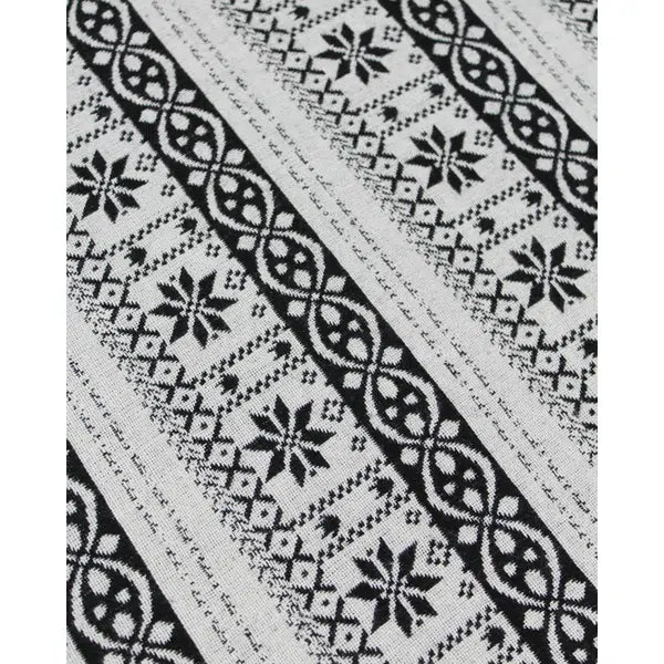 Wool Jacquard Fabric - Mono Fair Isle