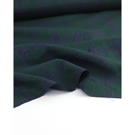 Wool & Linen Blend Fabric - Wolfswood Check