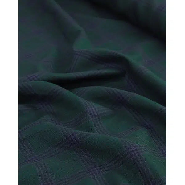Wool & Linen Blend Fabric - Wolfswood Check