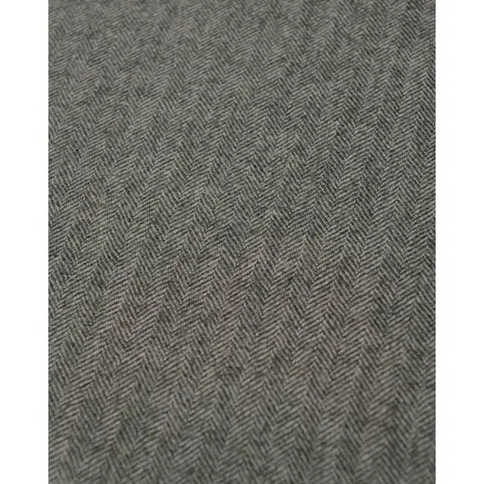 Wool Suiting Fabric - Herringbone Grey