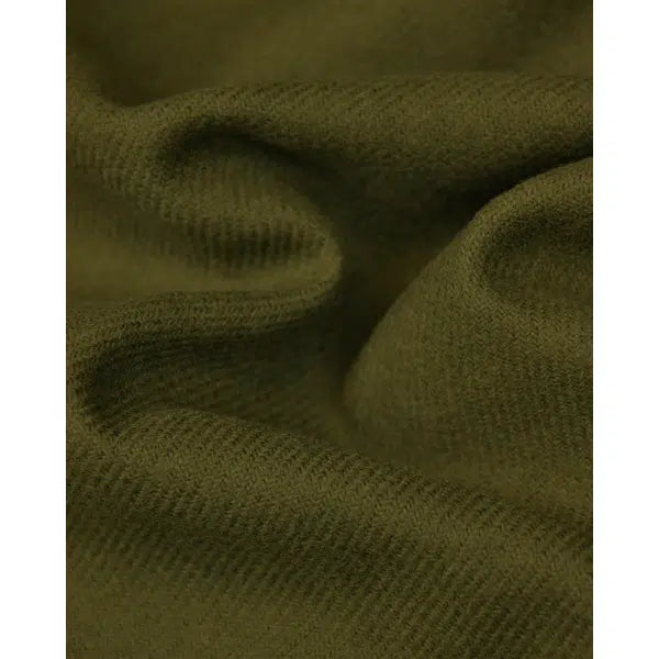 Wool Suiting Fabric - Olive Green