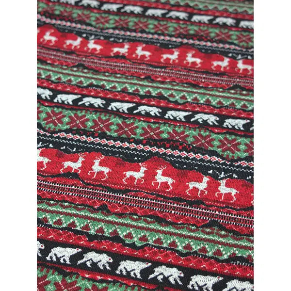 Woolly Christmas Sweatshirt Fleece Fabric - Polar Trail
