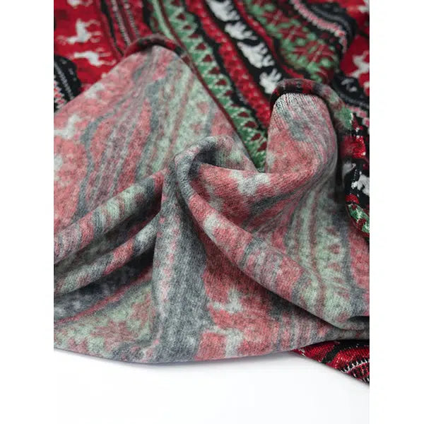 Woolly Christmas Sweatshirt Fleece Fabric - Polar Trail