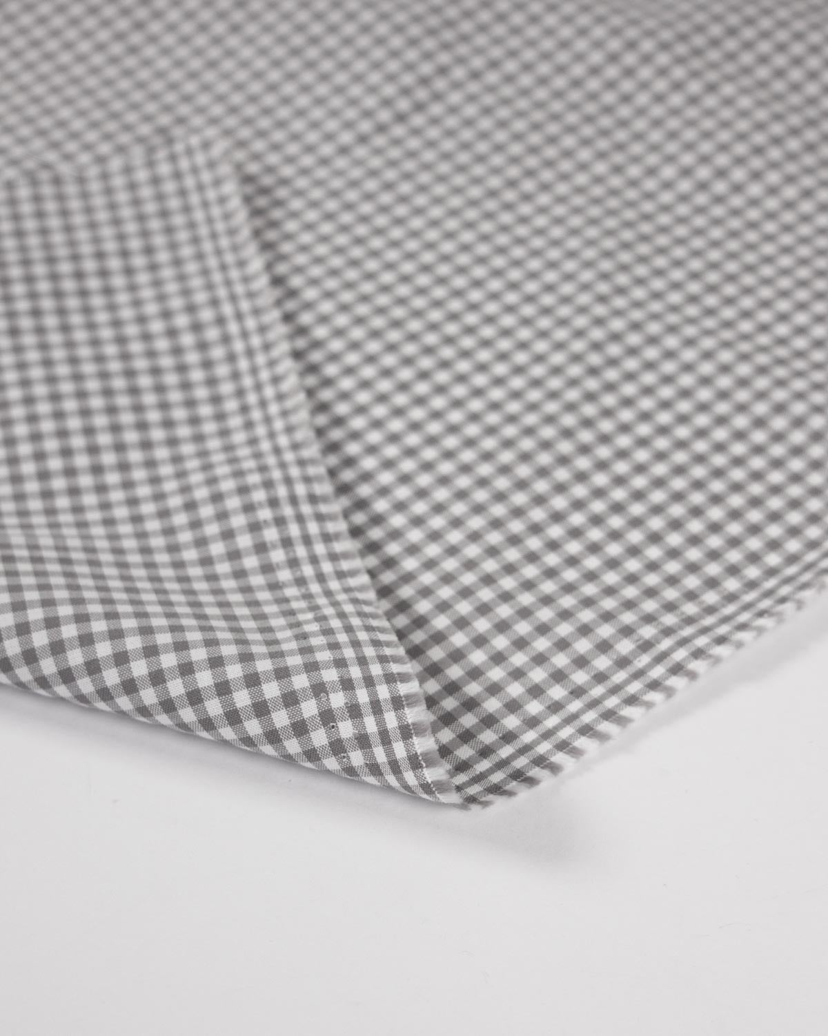 Yarn Dyed Cotton Fabric - 3mm Gingham Grey