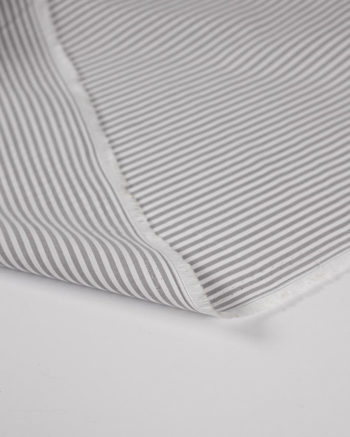 Yarn Dyed Cotton Fabric - 3mm Stripe Grey