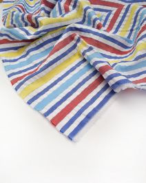 Bubble Cotton Seersucker Fabric | Seaside Stripe | Truro Fabrics