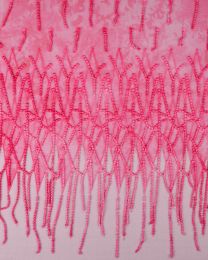Polyester Tulle Fabric - Pink Spaced Dyed