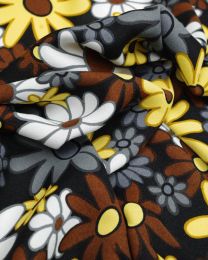 Viscose Crepe Fabric - 60's Floral