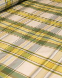 Plaid Silk Taffeta Fabric - Mojito