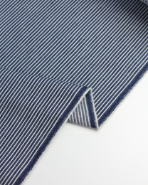 7oz Denim Fabric - Hickory Stripe - Indigo