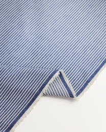 7oz Denim Fabric - Hickory Stripe - Mid Blue