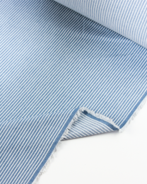 7oz Denim Fabric - Hickory Stripe - Pale Wash