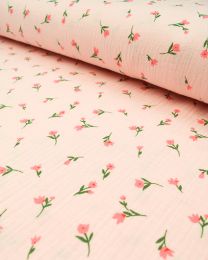 Cotton Double Gauze Fabric - Rosebud Pink