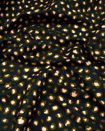 Cotton Fabric - Leopard Print Black