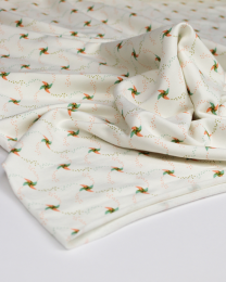 Modal French Terry Fabric - Penny Pinwheel White