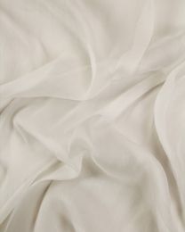 Plissé Silk Chiffon Fabric - Ivory