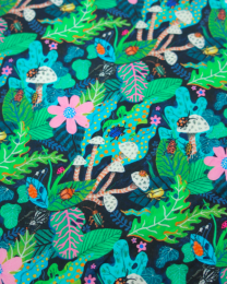 Pure Cotton Lawn Fabric - Twilight Bugs & Blooms